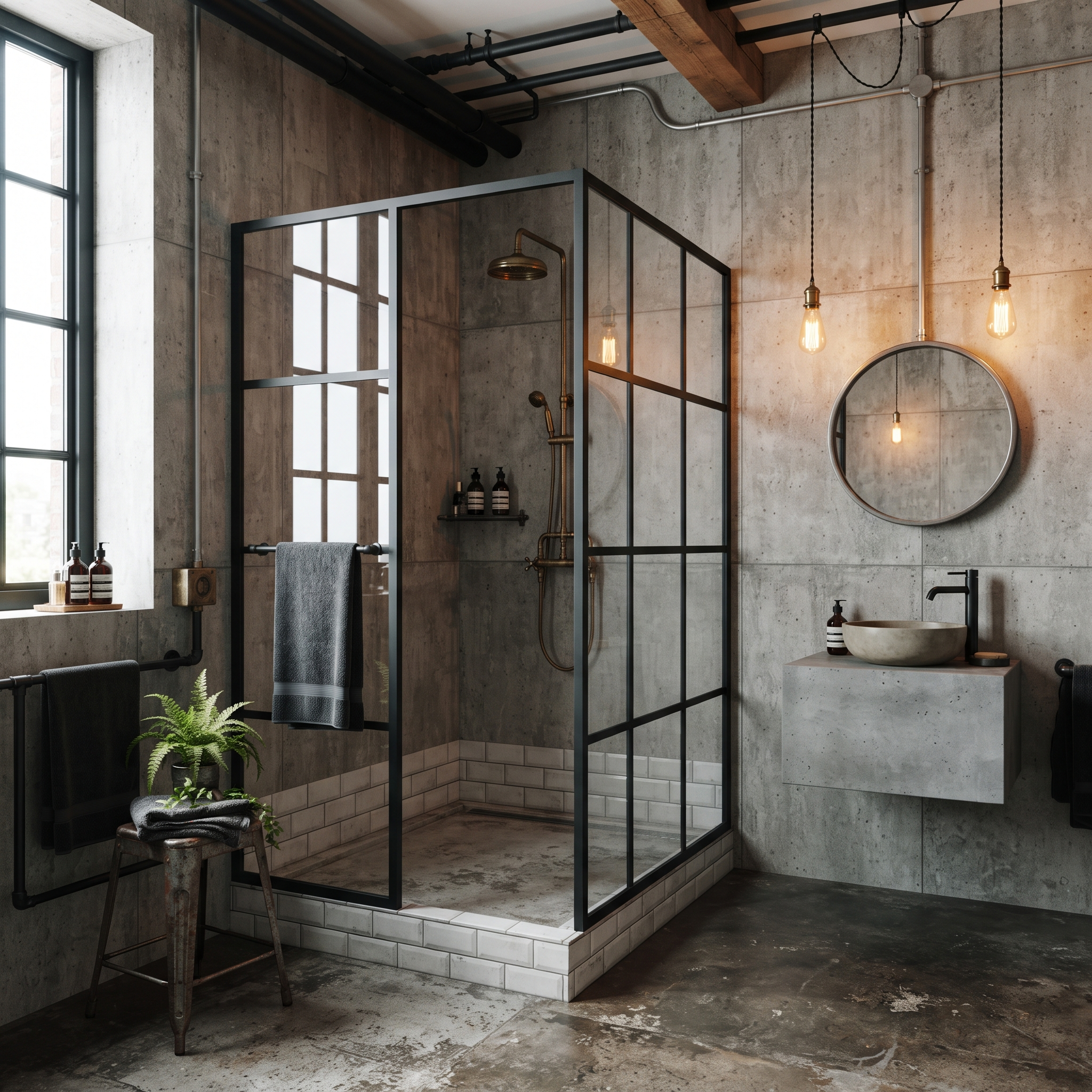industrial bathroom design example
