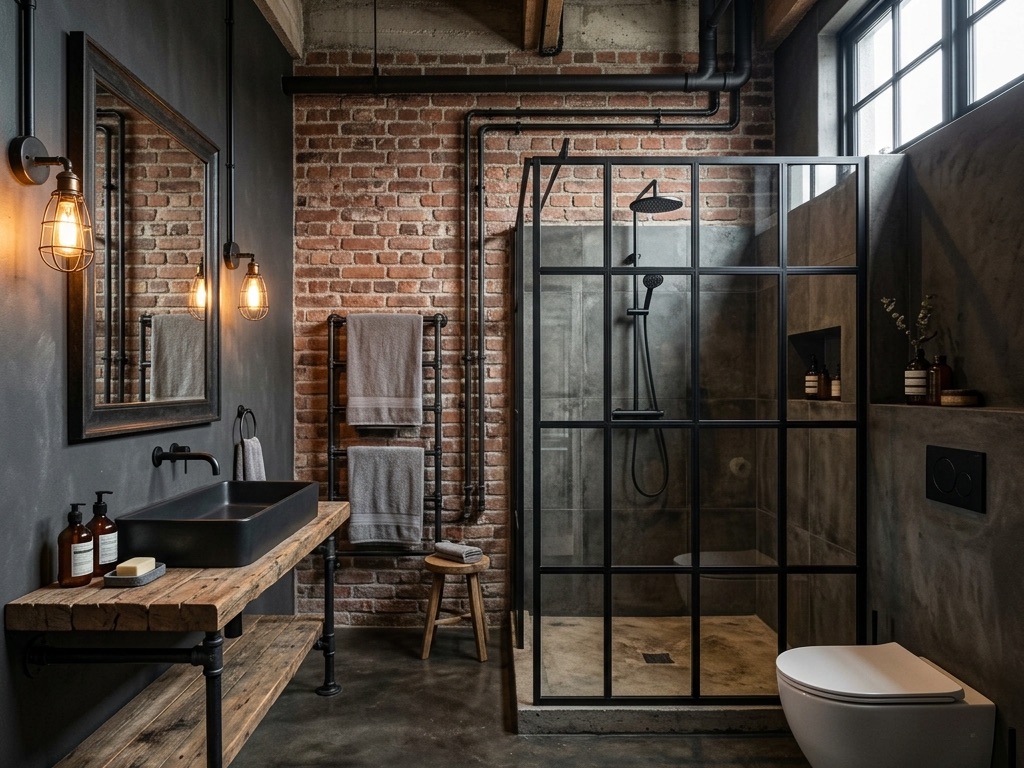 industrial bathroom design