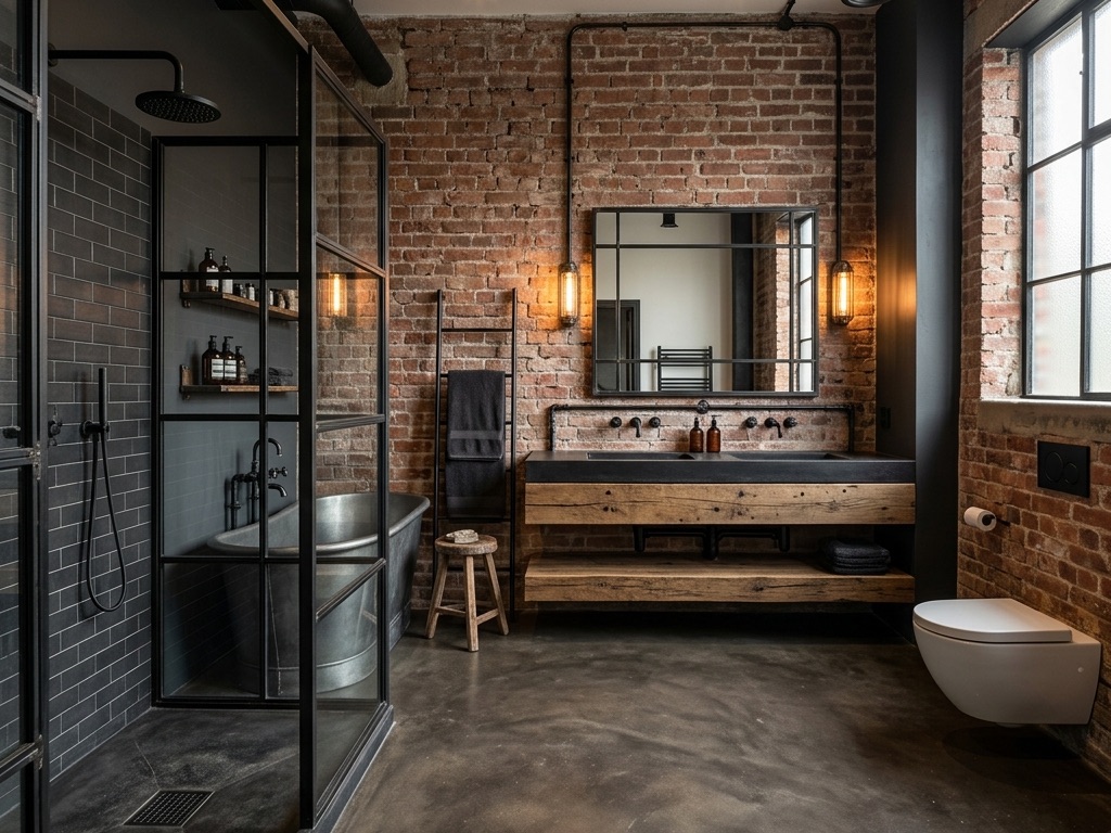 industrial bathroom design