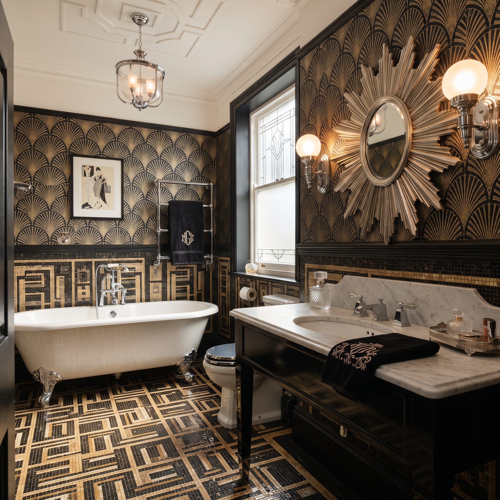 art deco bathroom design example