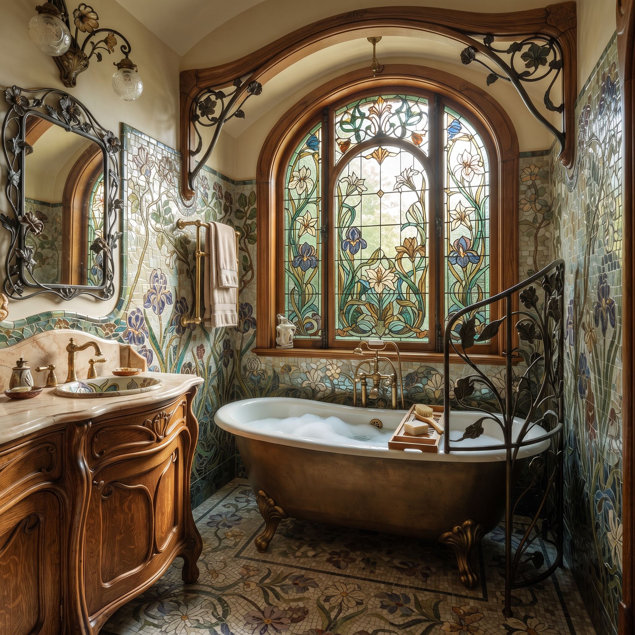 art nouveau bathroom design example