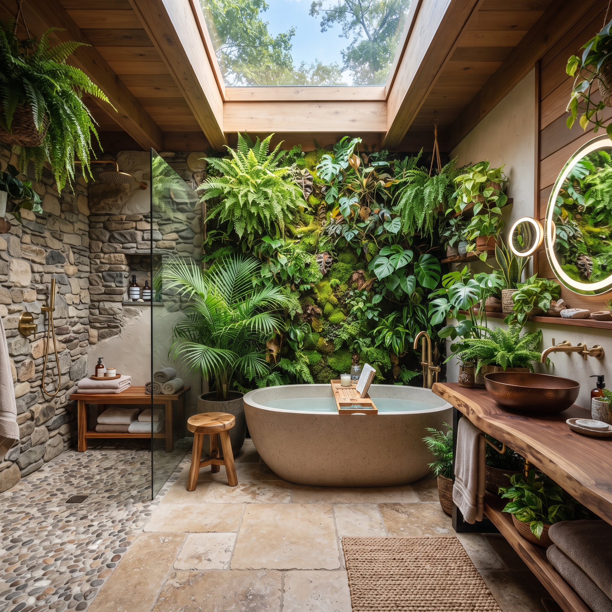 biophilic bathroom design example