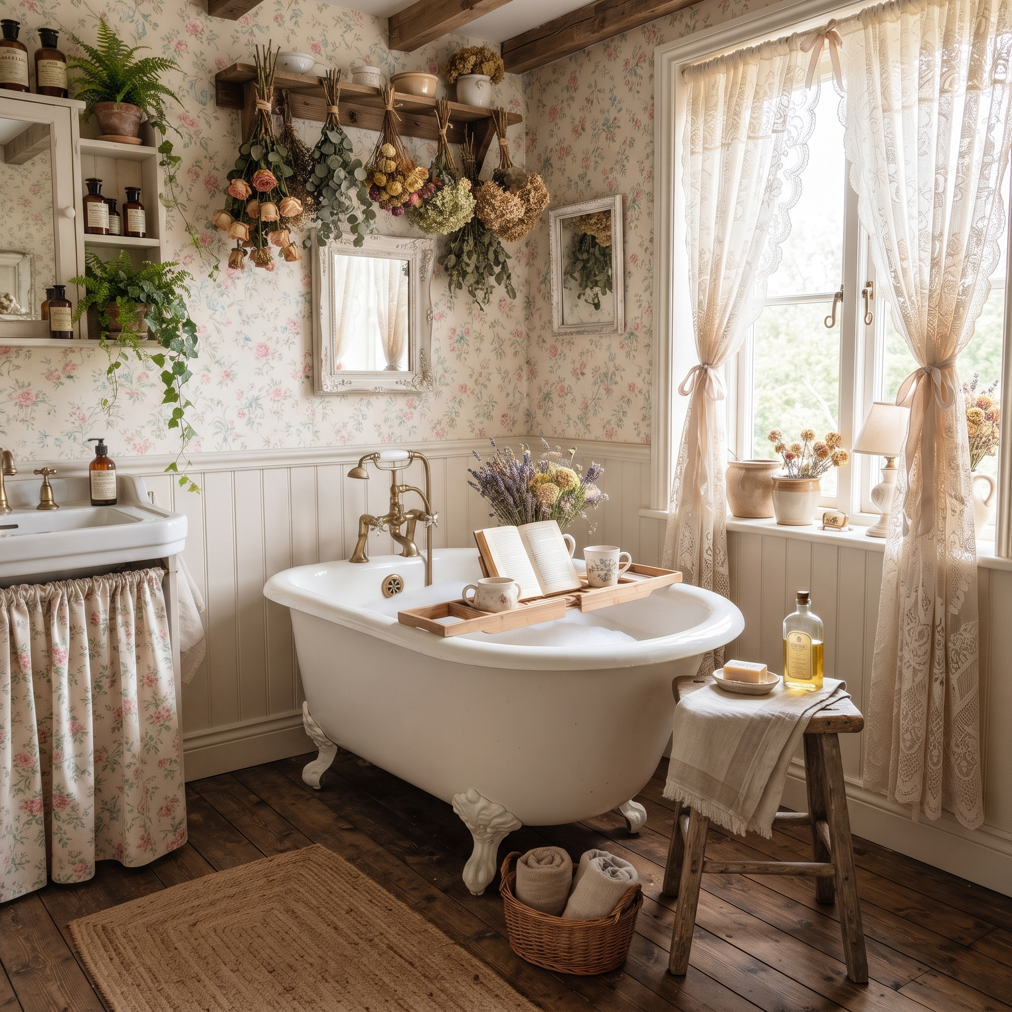 cottage core bathroom design example