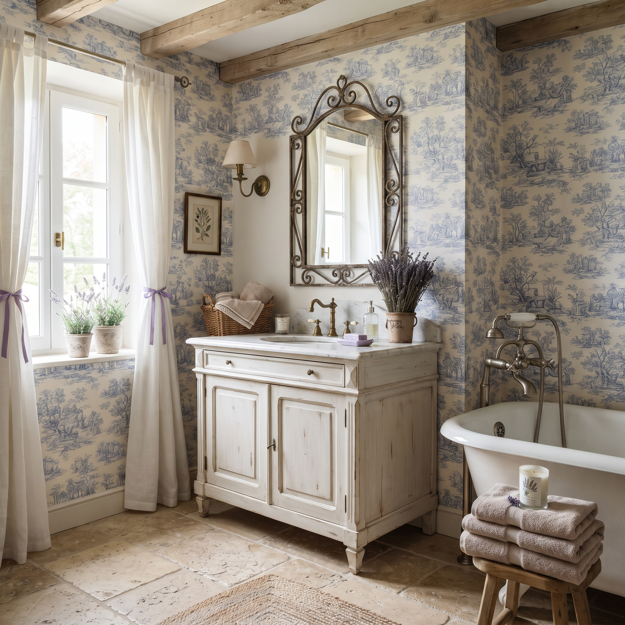french country bathroom design example