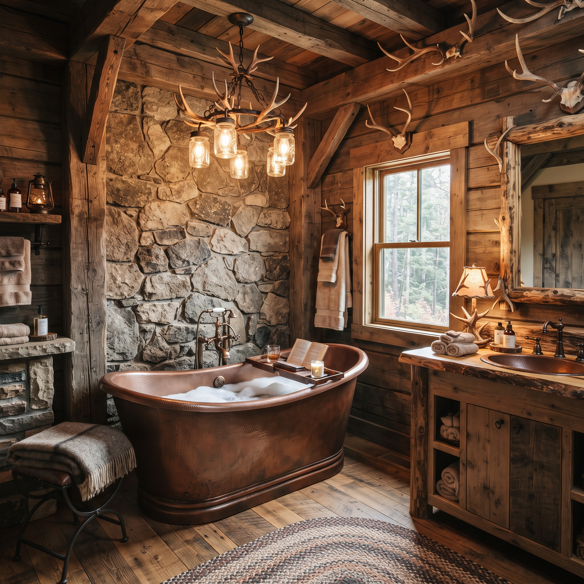 rustic bathroom design example