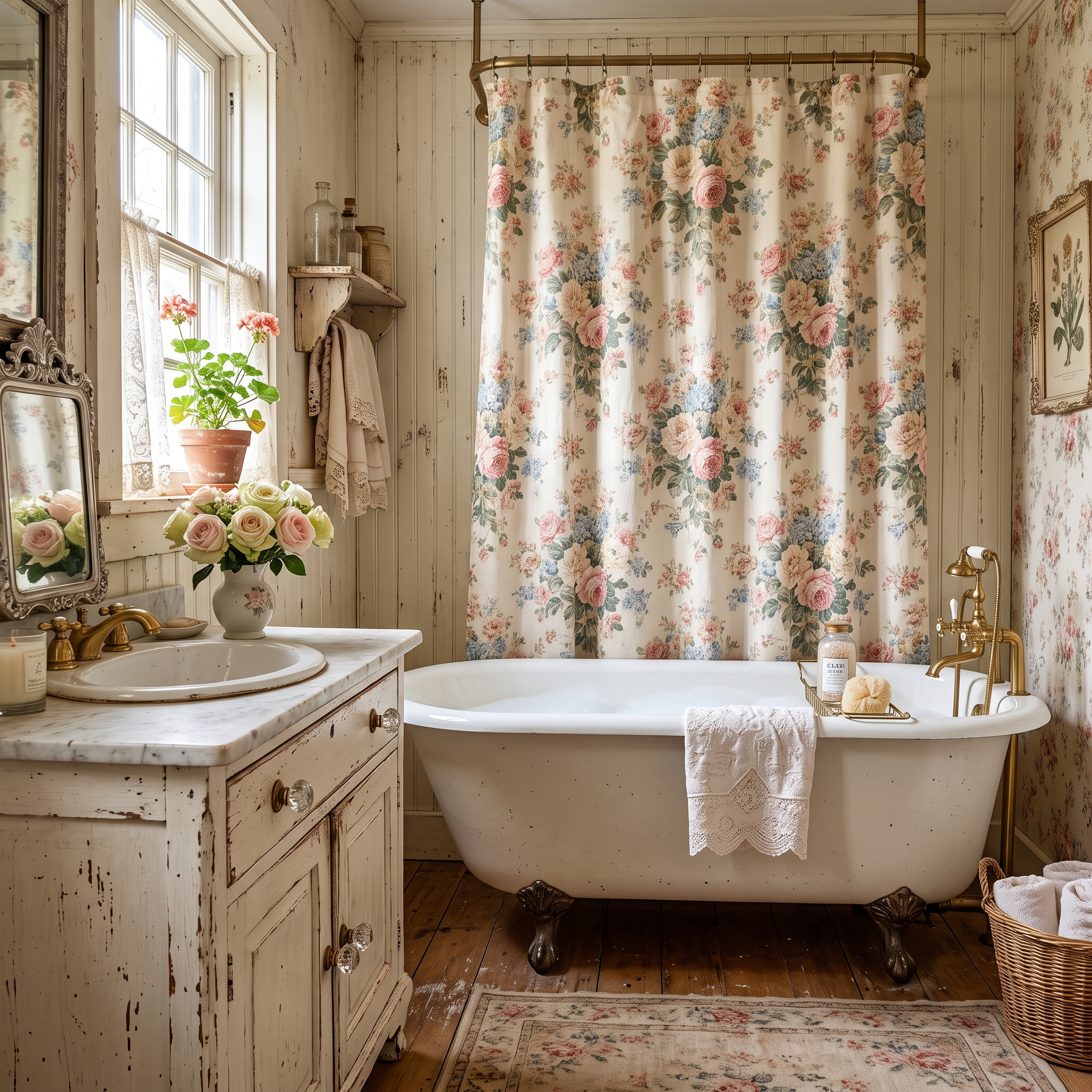 shabby chic bathroom design example