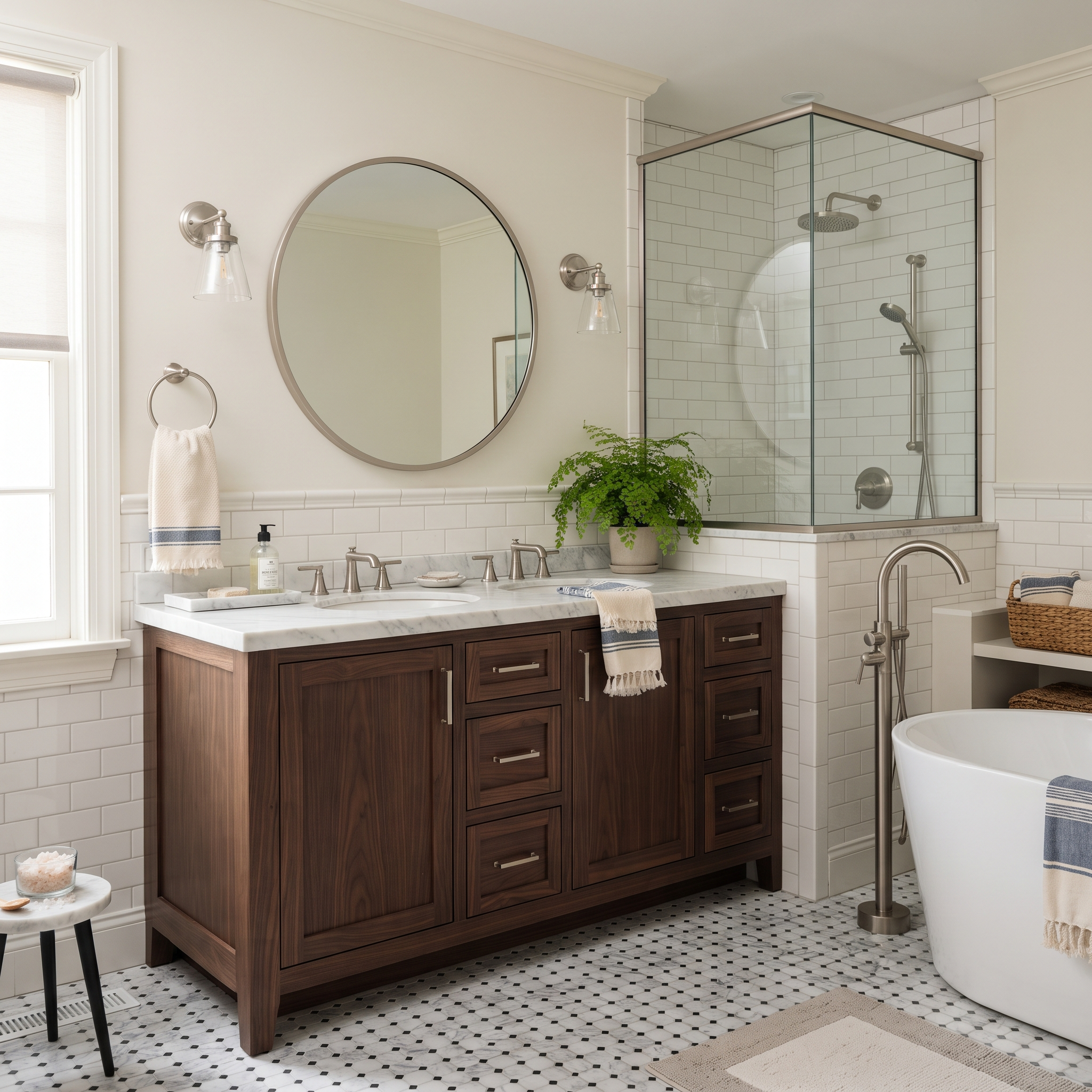 transitional bathroom design example