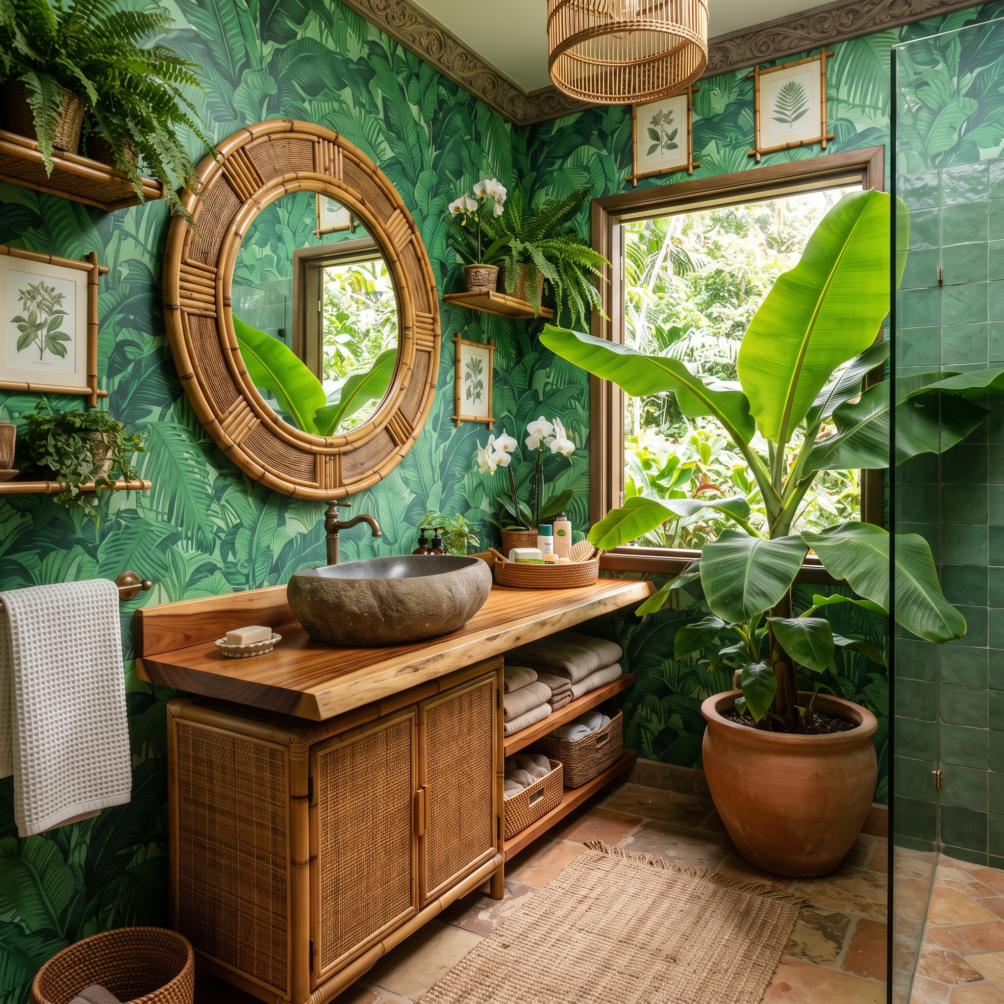 tropical bathroom design example